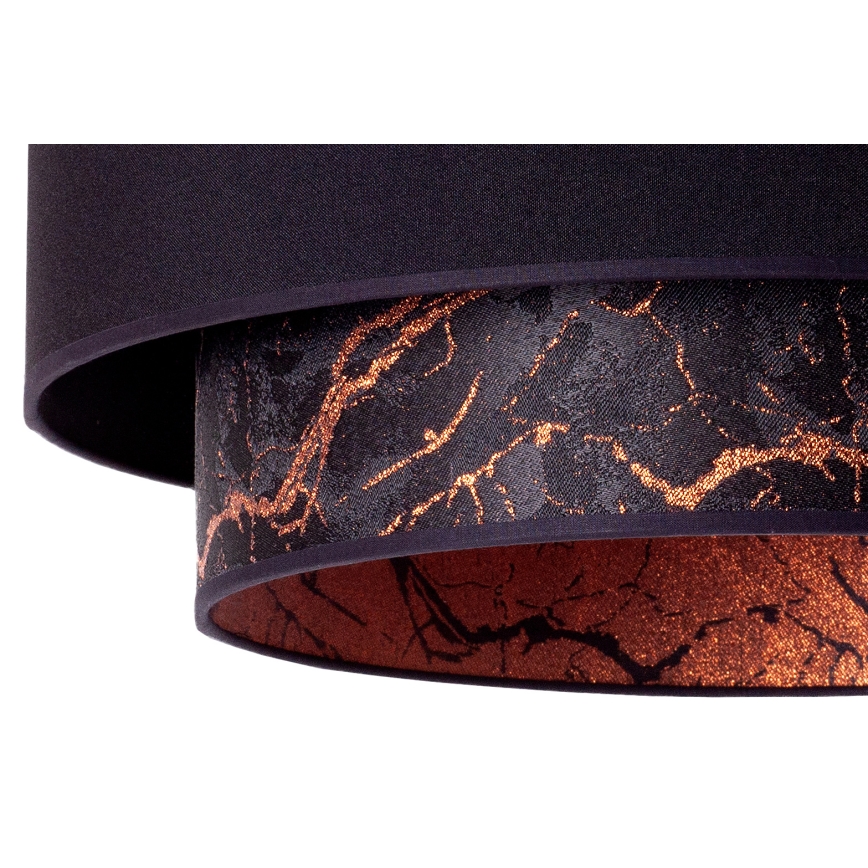 Duolla - Підвісна люстра NANTES 1xE27/15W/230V діаметр 45 см чорний/мідний