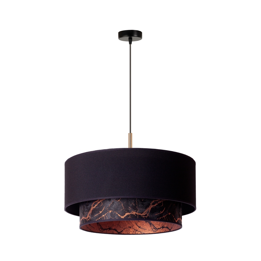 Duolla - Підвісна люстра NANTES 1xE27/15W/230V діаметр 45 см чорний/мідний