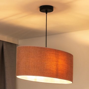 Duolla - Підвісна люстра OVAL 1xE27/15W/230V рожевий