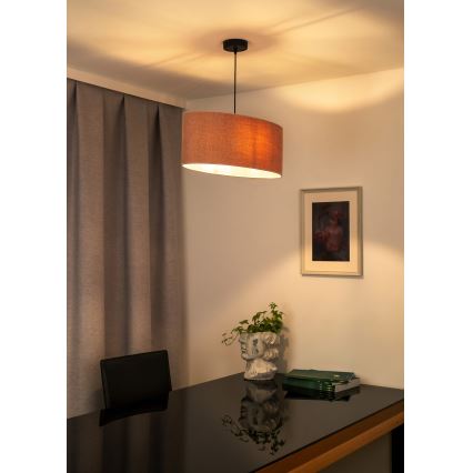 Duolla - Підвісна люстра OVAL 1xE27/15W/230V рожевий