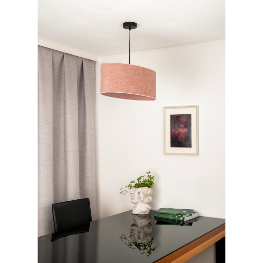 Duolla - Підвісна люстра OVAL 1xE27/15W/230V рожевий