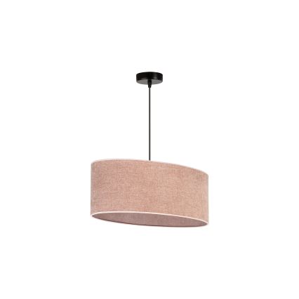 Duolla - Підвісна люстра OVAL 1xE27/15W/230V рожевий