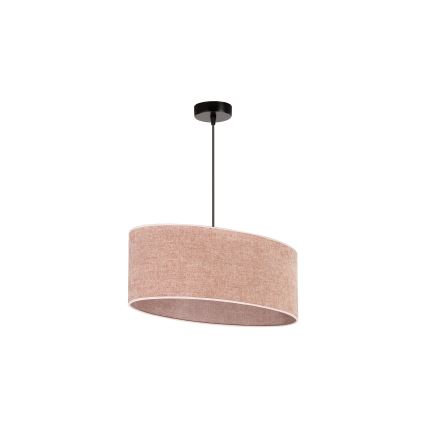 Duolla - Підвісна люстра OVAL 1xE27/15W/230V рожевий