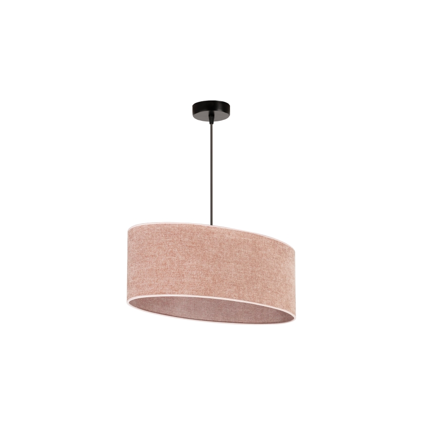 Duolla - Підвісна люстра OVAL 1xE27/15W/230V рожевий
