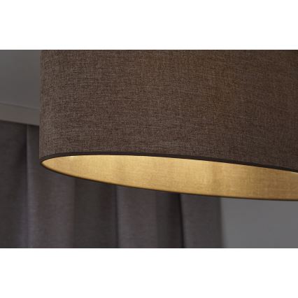 Duolla - Підвісна люстра OVAL 1xE27/15W/230V коричневий