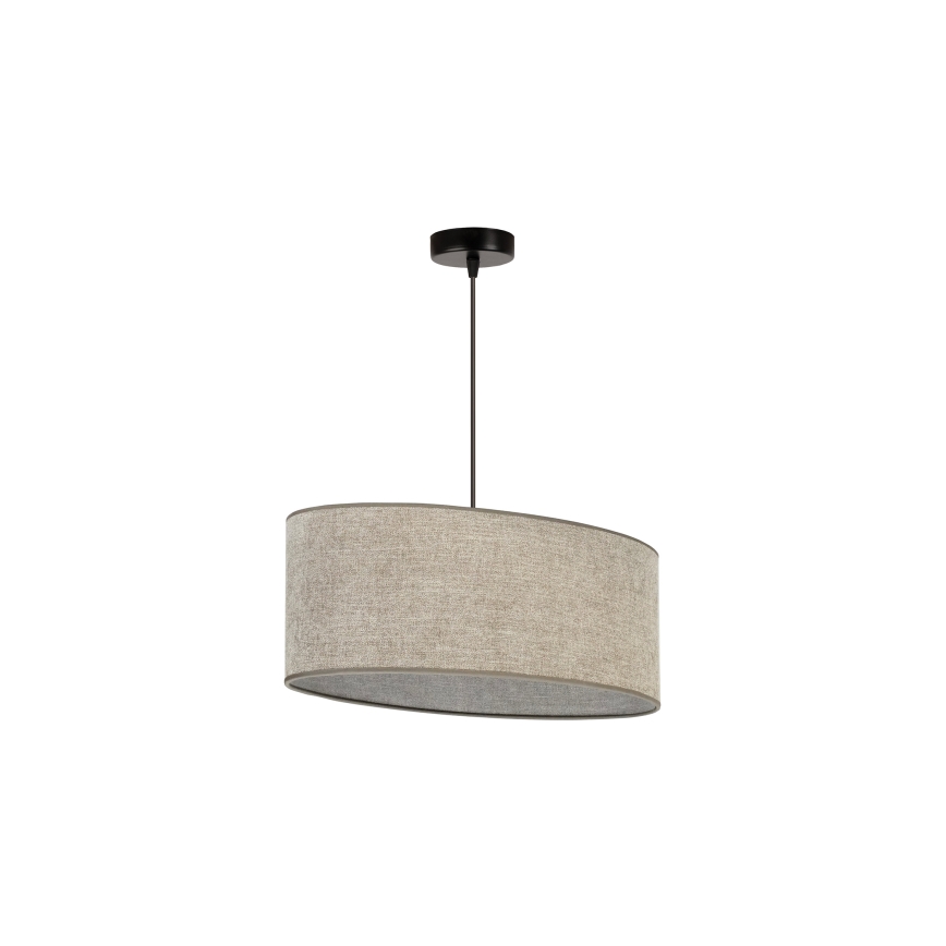 Duolla - Підвісна люстра OVAL 1xE27/15W/230V коричневий