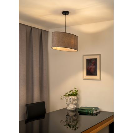 Duolla - Підвісна люстра OVAL 1xE27/15W/230V коричневий