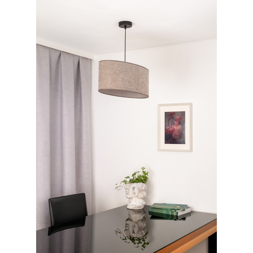 Duolla - Підвісна люстра OVAL 1xE27/15W/230V коричневий