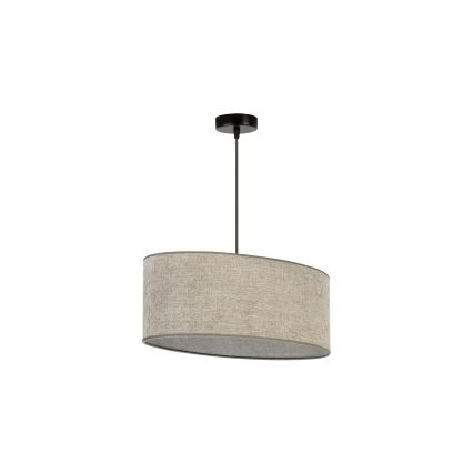 Duolla - Підвісна люстра OVAL 1xE27/15W/230V коричневий