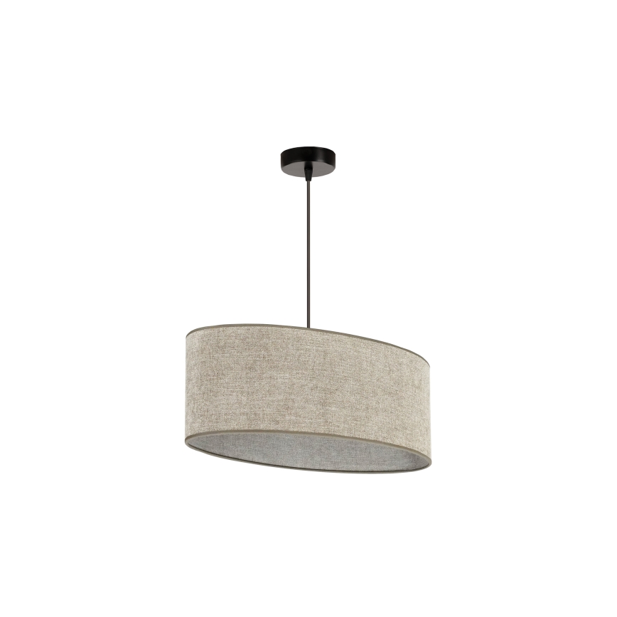 Duolla - Підвісна люстра OVAL 1xE27/15W/230V коричневий