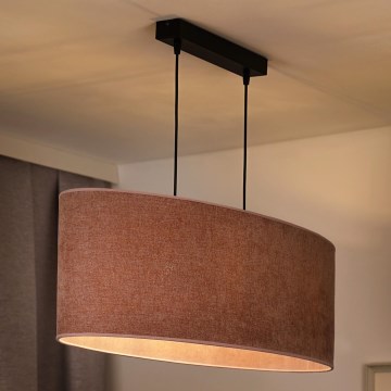 Duolla - Підвісна люстра OVAL 2xE27/15W/230V рожевий