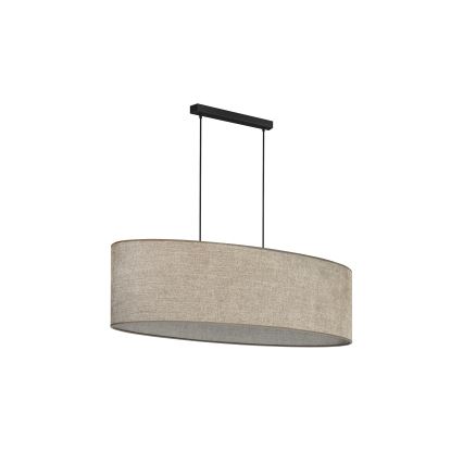 Duolla - Підвісна люстра OVAL 2xE27/15W/230V коричневий