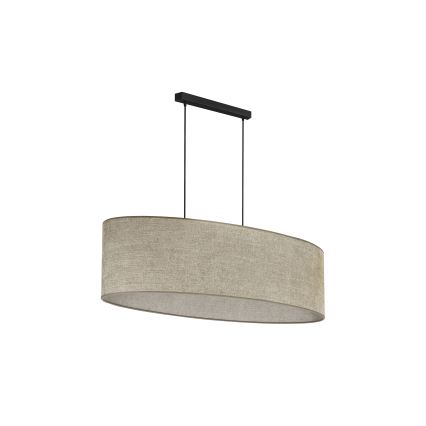 Duolla - Підвісна люстра OVAL 2xE27/15W/230V коричневий