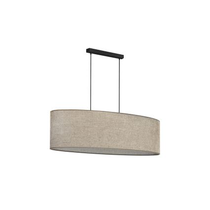 Duolla - Підвісна люстра OVAL 2xE27/15W/230V коричневий