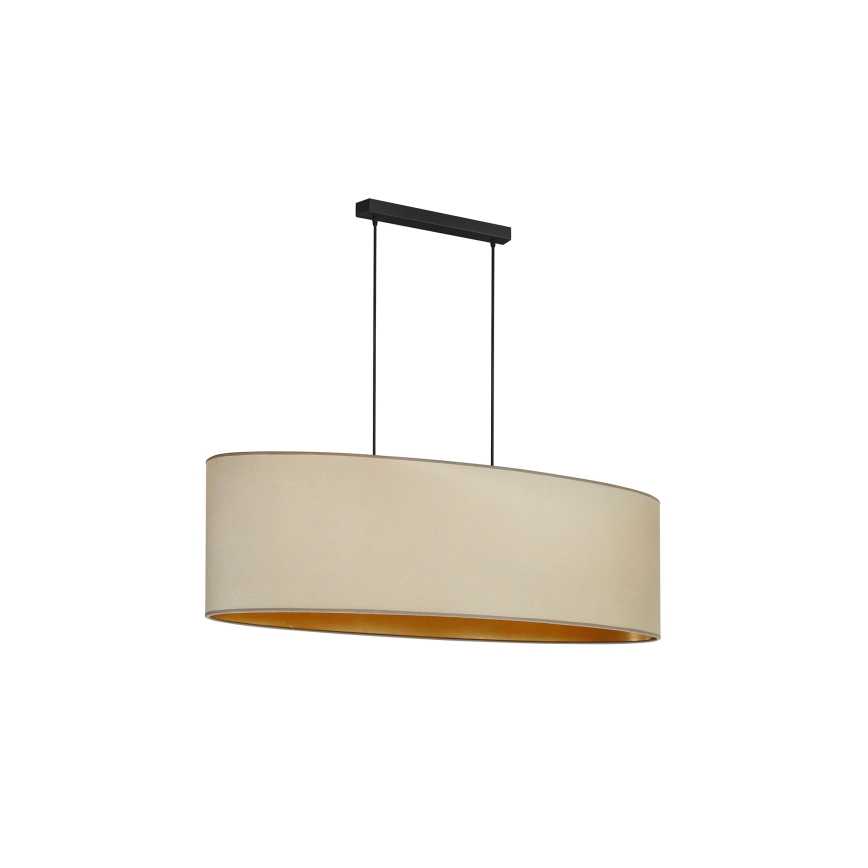 Duolla - Підвісна люстра OVAL VEGAN 2xE27/15W/230V бежевий