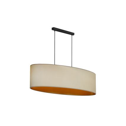 Duolla - Підвісна люстра OVAL VEGAN 2xE27/15W/230V бежевий