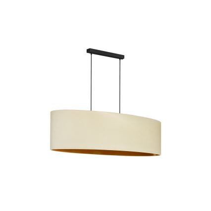 Duolla - Підвісна люстра OVAL VEGAN 2xE27/15W/230V кремовий