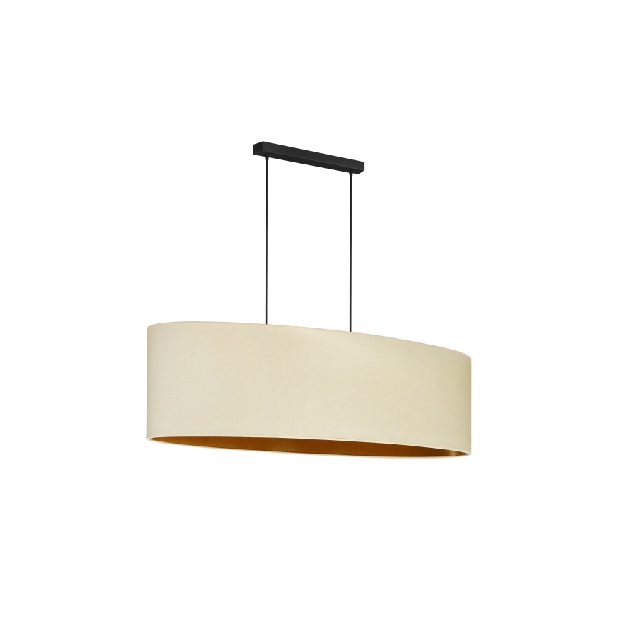 Duolla - Підвісна люстра OVAL VEGAN 2xE27/15W/230V кремовий