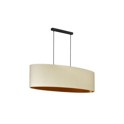 Duolla - Підвісна люстра OVAL VEGAN 2xE27/15W/230V кремовий
