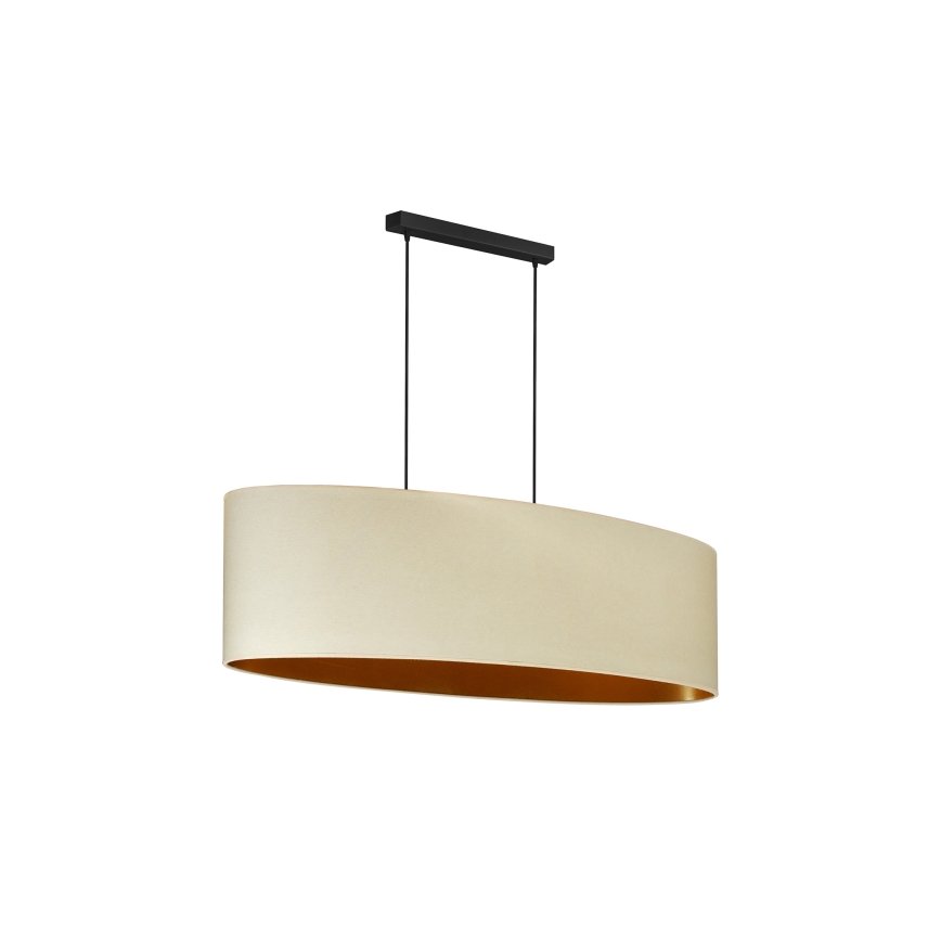 Duolla - Підвісна люстра OVAL VEGAN 2xE27/15W/230V кремовий