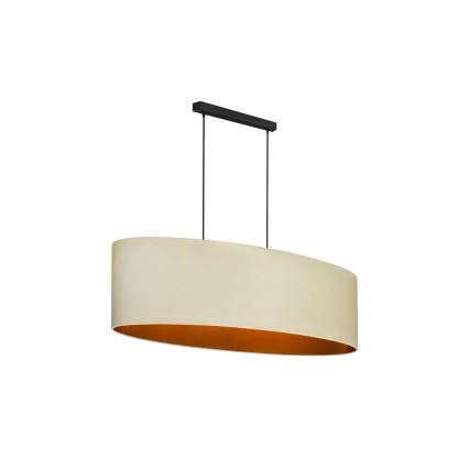 Duolla - Підвісна люстра OVAL VEGAN 2xE27/15W/230V кремовий