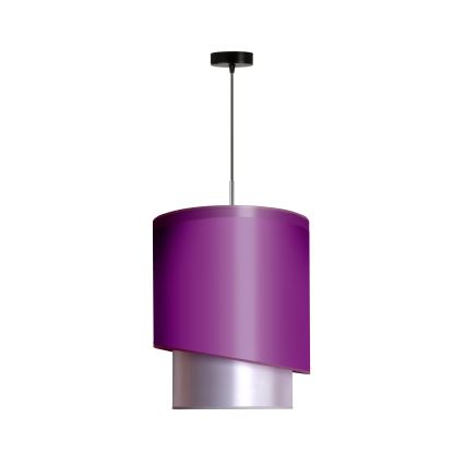 Duolla - Підвісна люстра PARIS 1xE27/15W/230V діаметр 40 см фіолетовий/срібний