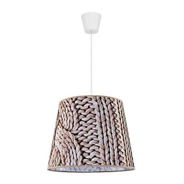 Duolla - Підвісна люстра POP 1xE27/40W/230V хвиля діаметр 38 см коричневий