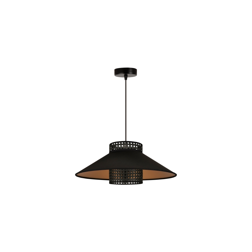 Duolla - Підвісна люстра RIO RATTAN 1xE27/15W/230V діаметр 45 см чорний/золотий