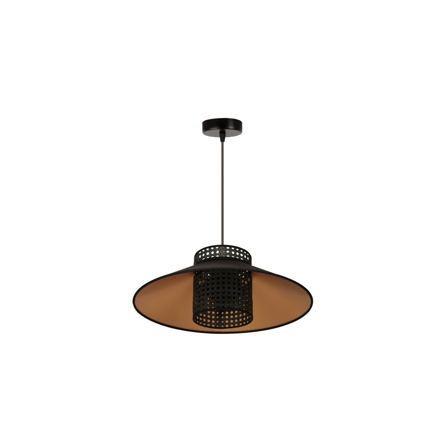 Duolla - Підвісна люстра RIO RATTAN 1xE27/15W/230V діаметр 45 см чорний/золотий