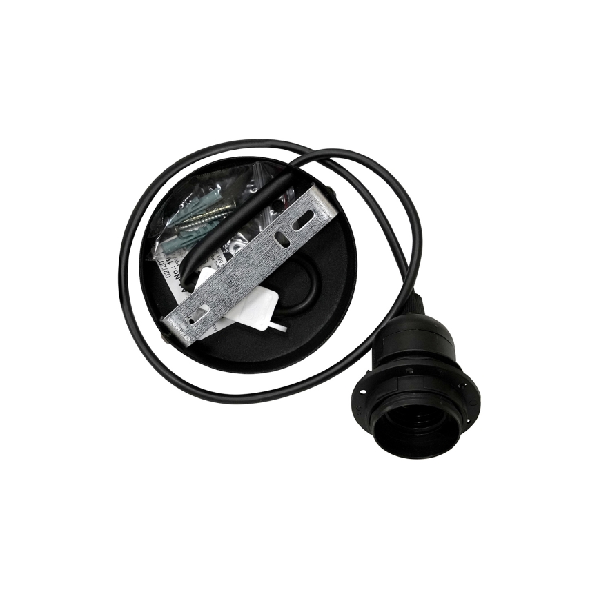 Duolla - Підвісна люстра RIO RATTAN 1xE27/15W/230V діаметр 45 см чорний/золотий