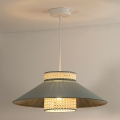 Duolla - Підвісна люстра RIO RATTAN 1xE27/15W/230V діаметр 45 см зелений/ротанґ