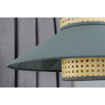 Duolla - Підвісна люстра RIO RATTAN 1xE27/15W/230V діаметр 45 см зелений/ротанґ
