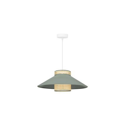 Duolla - Підвісна люстра RIO RATTAN 1xE27/15W/230V діаметр 45 см зелений/ротанґ
