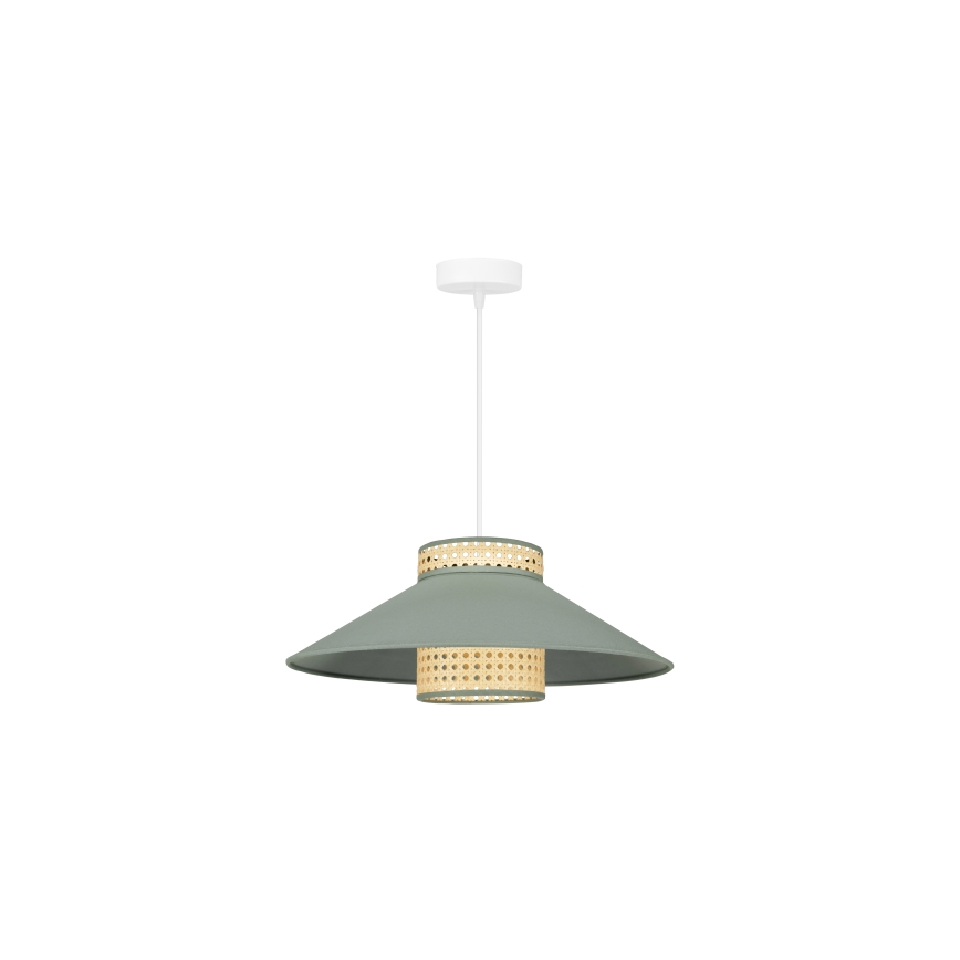Duolla - Підвісна люстра RIO RATTAN 1xE27/15W/230V діаметр 45 см зелений/ротанґ