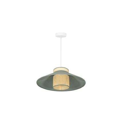 Duolla - Підвісна люстра RIO RATTAN 1xE27/15W/230V діаметр 45 см зелений/ротанґ
