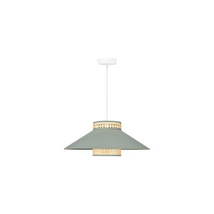 Duolla - Підвісна люстра RIO RATTAN 1xE27/15W/230V діаметр 45 см зелений/ротанґ