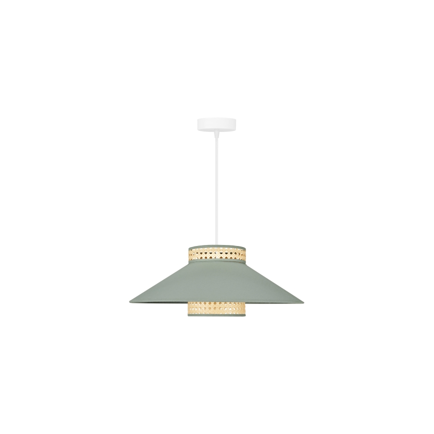 Duolla - Підвісна люстра RIO RATTAN 1xE27/15W/230V діаметр 45 см зелений/ротанґ