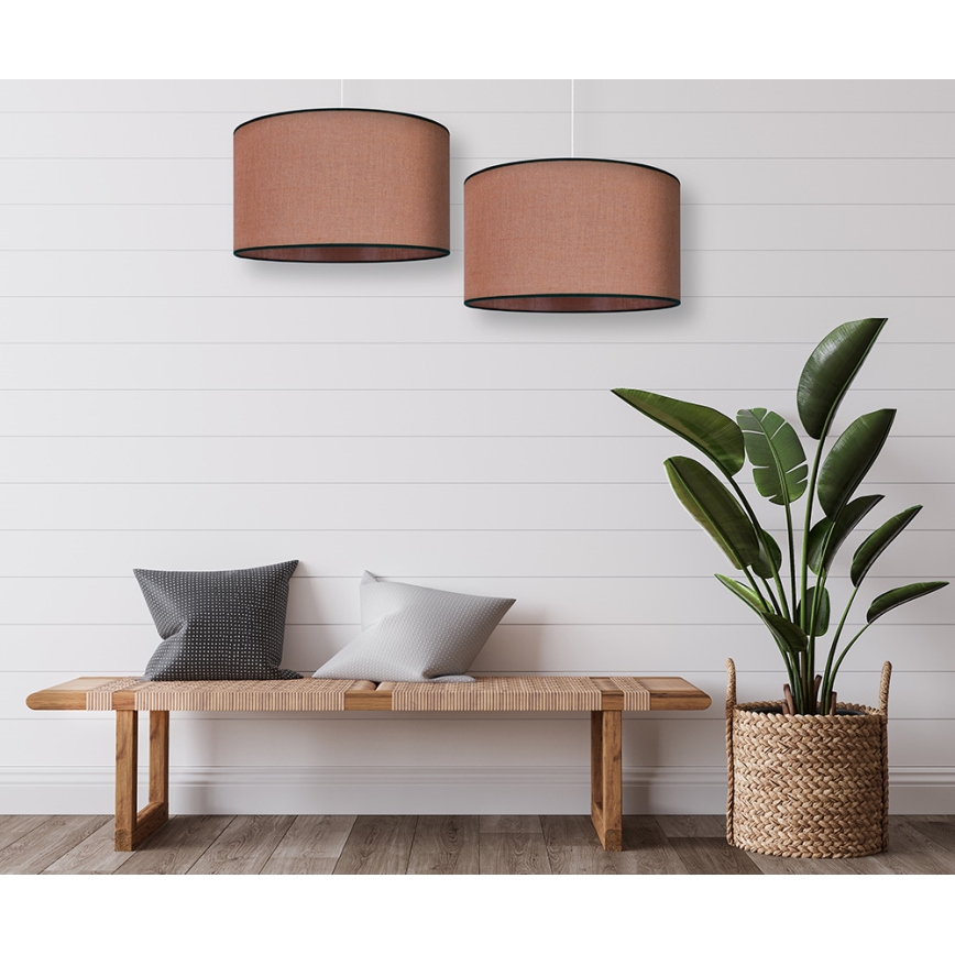 Duolla - Підвісна люстра ROLLER 1xE27/15W/230V діаметр 40 см коричневий/чорний