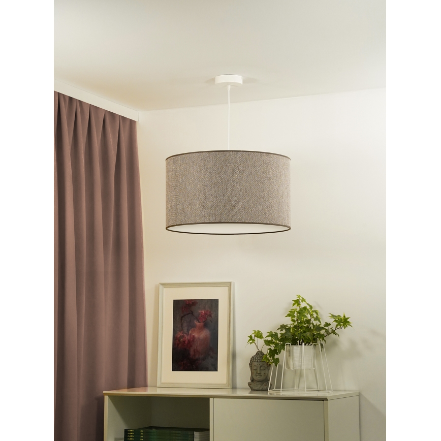 Duolla - Підвісна люстра ROLLER ECO RECYCLING 1xE27/15W/230V діаметр 45 см коричневий