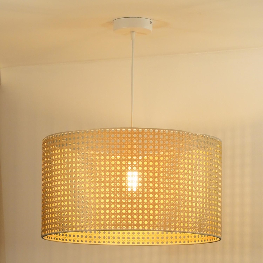 Duolla - Підвісна люстра ROLLER RATTAN 1xE27/15W/230V діаметр 45 см бежевий