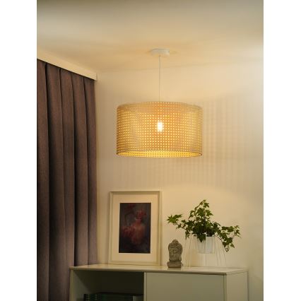 Duolla - Підвісна люстра ROLLER RATTAN 1xE27/15W/230V діаметр 45 см бежевий