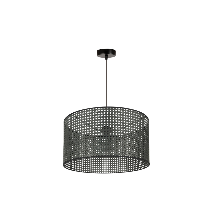 Duolla - Підвісна люстра ROLLER RATTAN 1xE27/15W/230V діаметр 45 см чорний