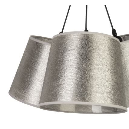 Duolla - Підвісна люстра ROSSA 3xE27/40W/230V срібний