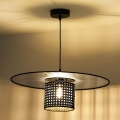 Duolla - Підвісна люстра TOKYO RATTAN 1xE27/15W/230V діаметр 50 см чорний/срібний
