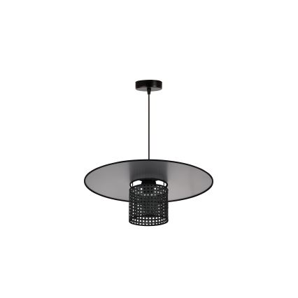 Duolla - Підвісна люстра TOKYO RATTAN 1xE27/15W/230V діаметр 50 см чорний/срібний