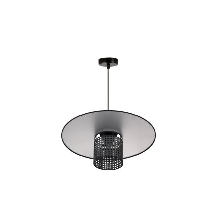 Duolla - Підвісна люстра TOKYO RATTAN 1xE27/15W/230V діаметр 50 см чорний/срібний