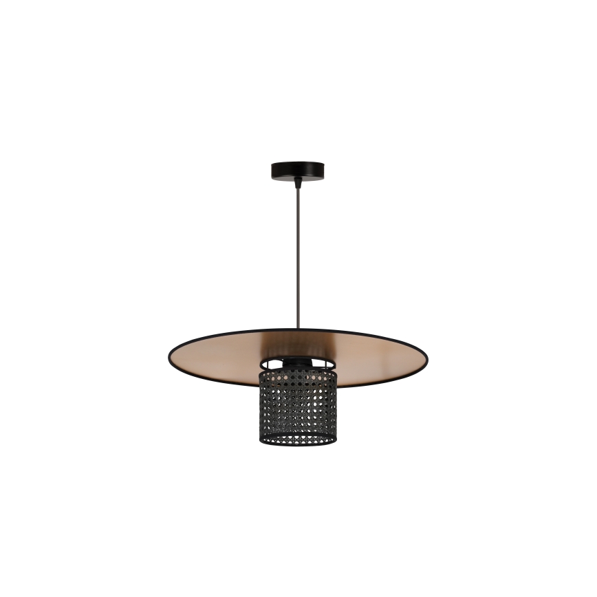 Duolla - Підвісна люстра TOKYO RATTAN 1xE27/15W/230V діаметр 50 см золотий/чорний