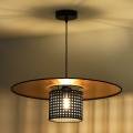 Duolla - Підвісна люстра TOKYO RATTAN 1xE27/15W/230V діаметр 50 см золотий/чорний