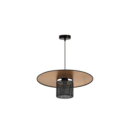 Duolla - Підвісна люстра TOKYO RATTAN 1xE27/15W/230V діаметр 50 см золотий/чорний