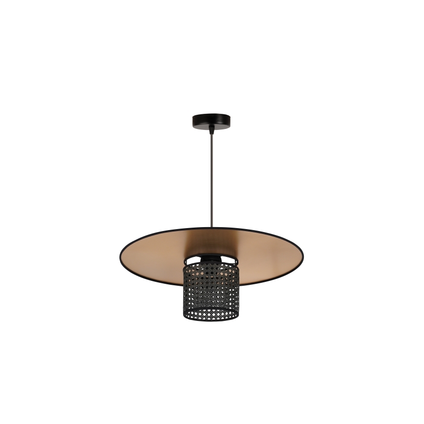 Duolla - Підвісна люстра TOKYO RATTAN 1xE27/15W/230V діаметр 50 см золотий/чорний